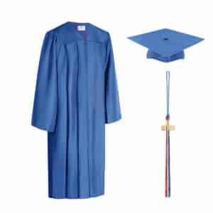 Royal Blue Cap & Gown with Tassel